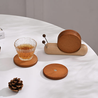 Holzuntersetzer-Set