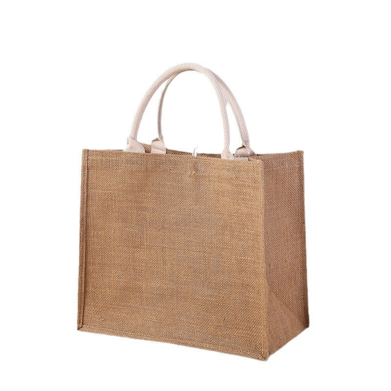 Jute-Tragetasche mit Baumwollgriffen